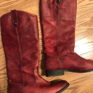 Frye red boots